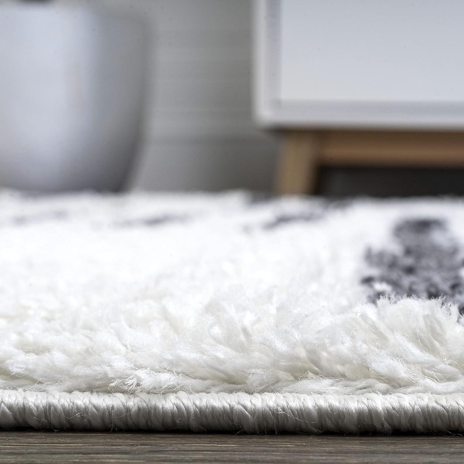 image:imageJONATHAN Y Petra Stripe Geometric Shag WhiteGray Indoor Area Rug 3x5 Bohemian Contemporary EasyCleaning for Living Room Bedroom Kitchen Pet Friendly NonShedding MOH406A32 x 10 Runner