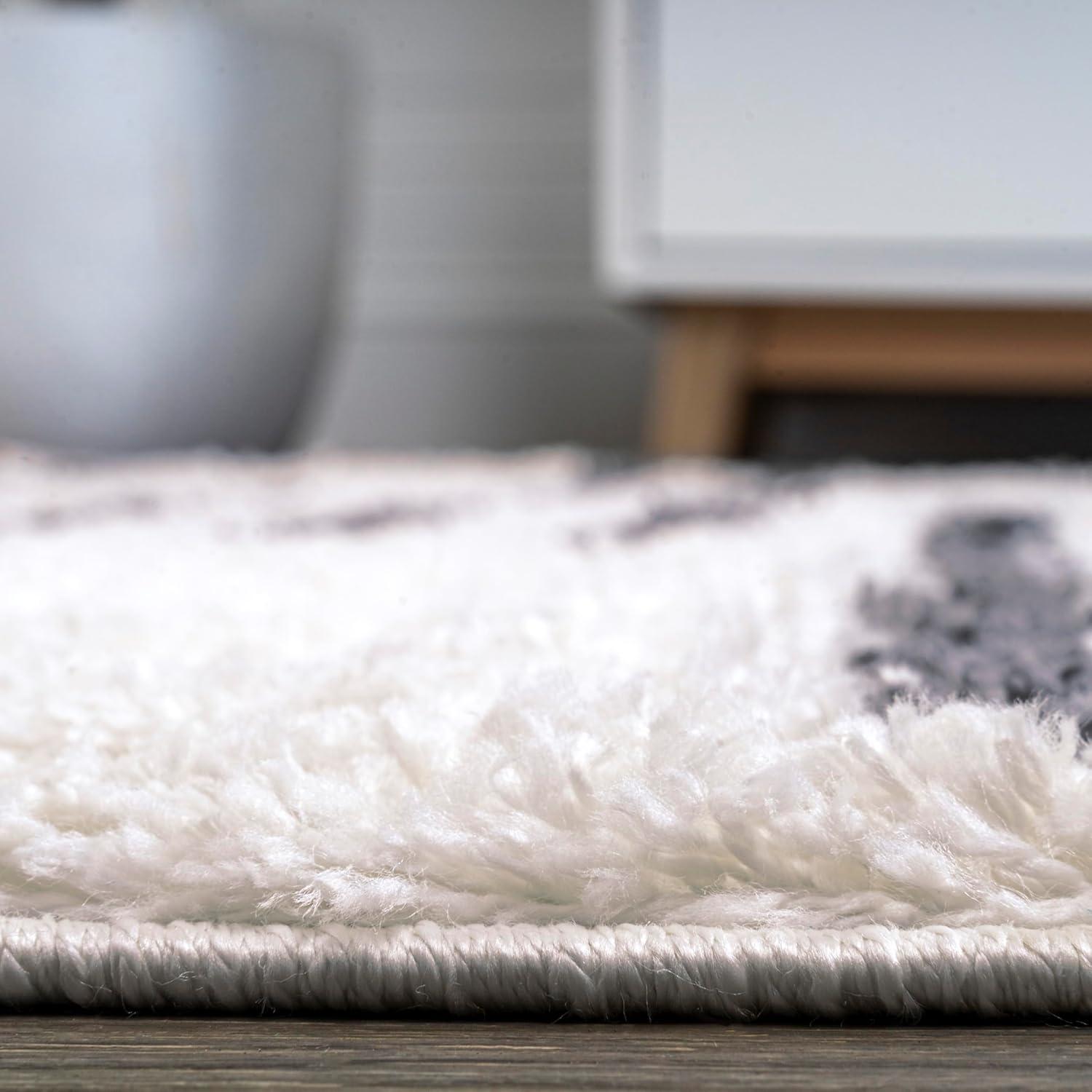 image:imageJONATHAN Y Petra Stripe Geometric Shag WhiteGray Indoor Area Rug 3x5 Bohemian Contemporary EasyCleaning for Living Room Bedroom Kitchen Pet Friendly NonShedding MOH406A351 x 8 Rectangular