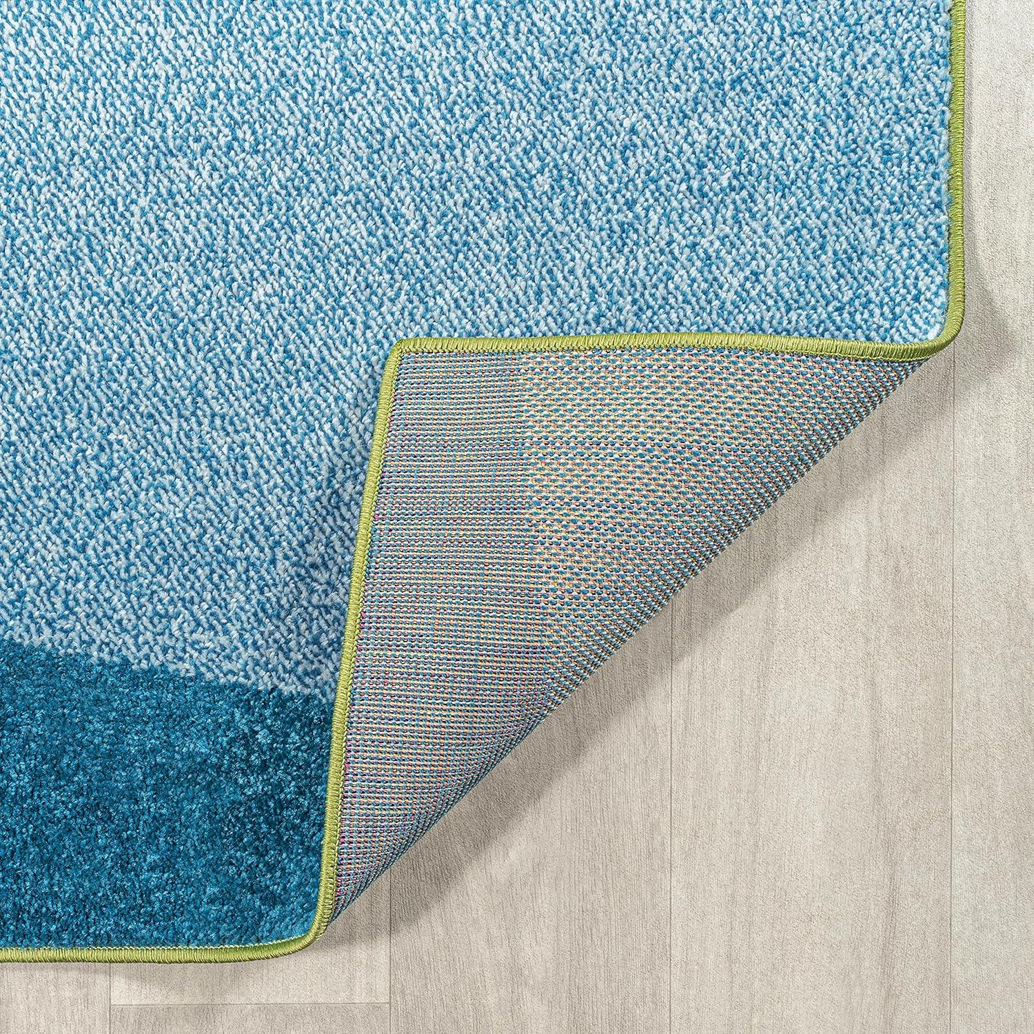 image:imageJONATHAN Y Prism Geometric Striped Indoor Area Rug 3x5 OrangeGreenBlue Modern Coastal EasyCleaning for Living Room Bedroom Kitchen Pet Friendly NonShedding DZC101A3OrangeGreenBlue
