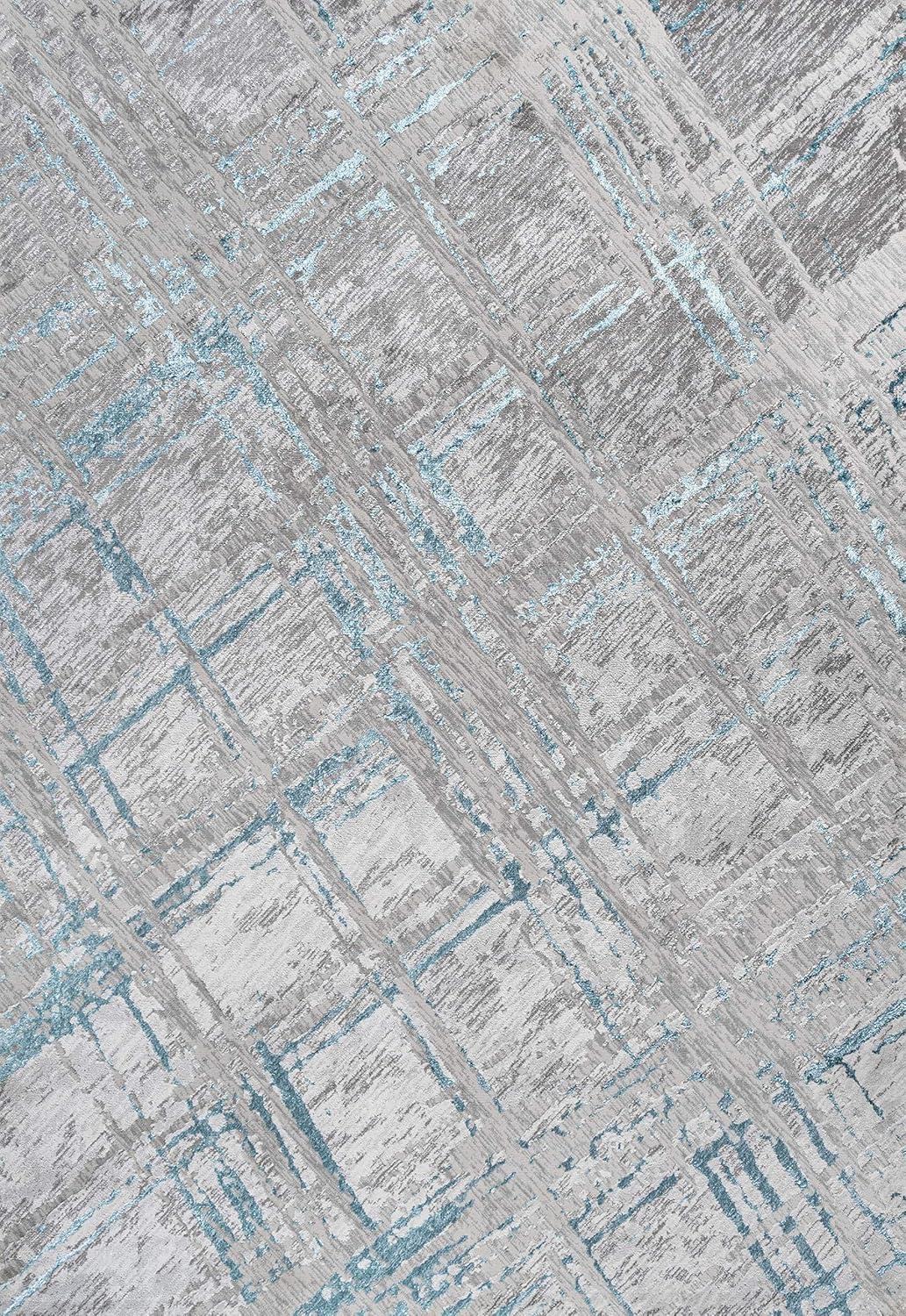 image:imageJONATHAN Y Slant Abstract GrayBlue Indoor Area Rug 3X5 ft Modern for Living Room Bedroom Kitchen Office EasyCleaning High Traffic PetFriendly NonShedding SOR201B3GrayTurquoise