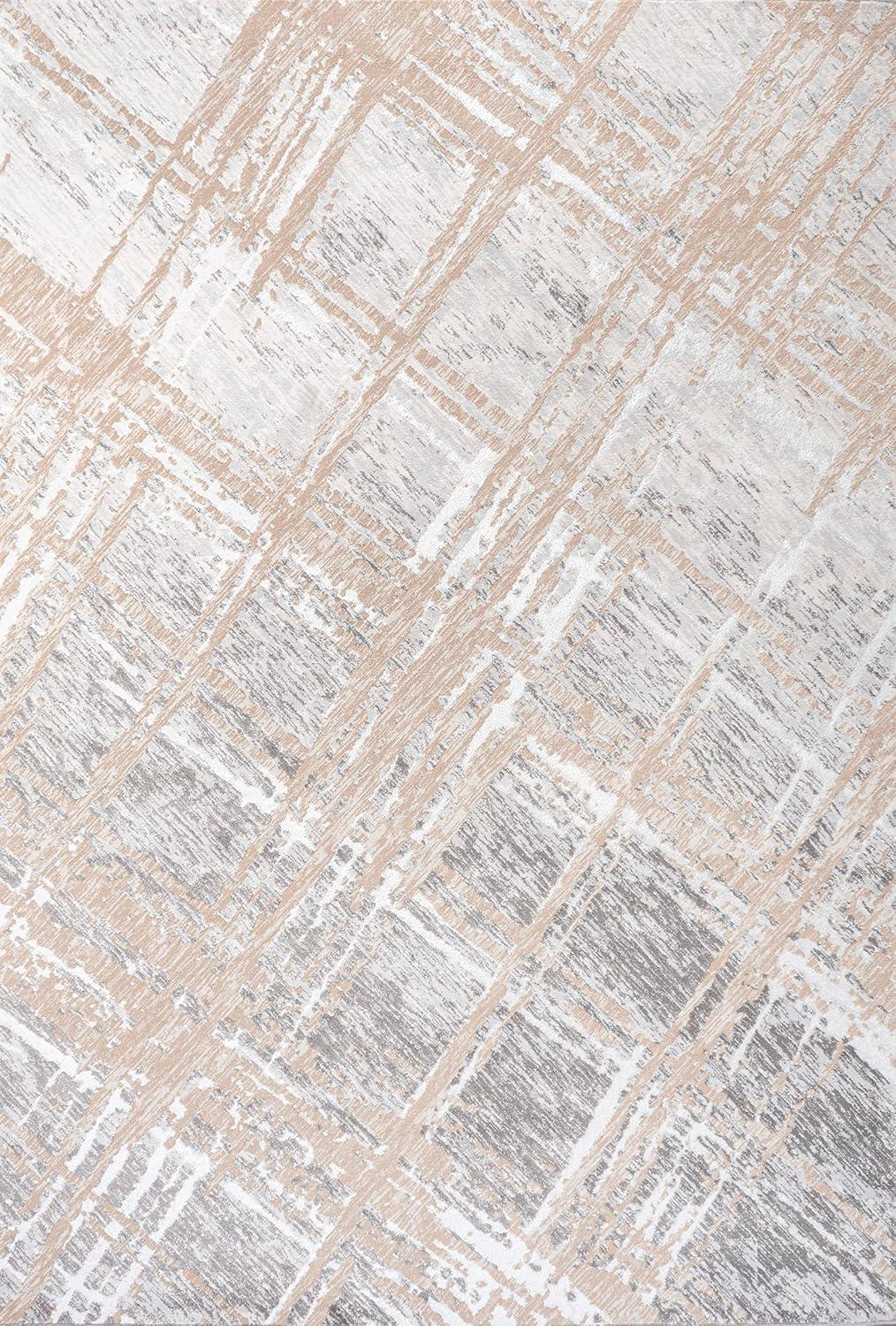 image:imageJONATHAN Y Slant Abstract GrayBlue Indoor Area Rug 3X5 ft Modern for Living Room Bedroom Kitchen Office EasyCleaning High Traffic PetFriendly NonShedding SOR201B3BeigeGray