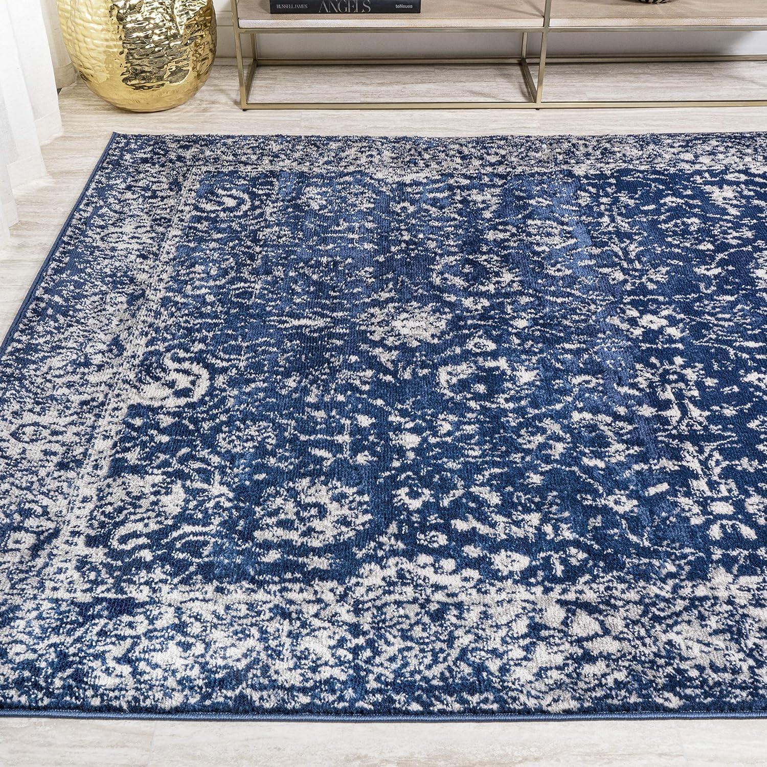 image:imageJONATHAN Y Soleiman Modern Navy Indoor Area Rug 3x5 Vintage Transitional EasyCleaning for Living Room Bedroom Kitchen Pet Friendly NonShedding MDP404A33 x 5 Rectangular