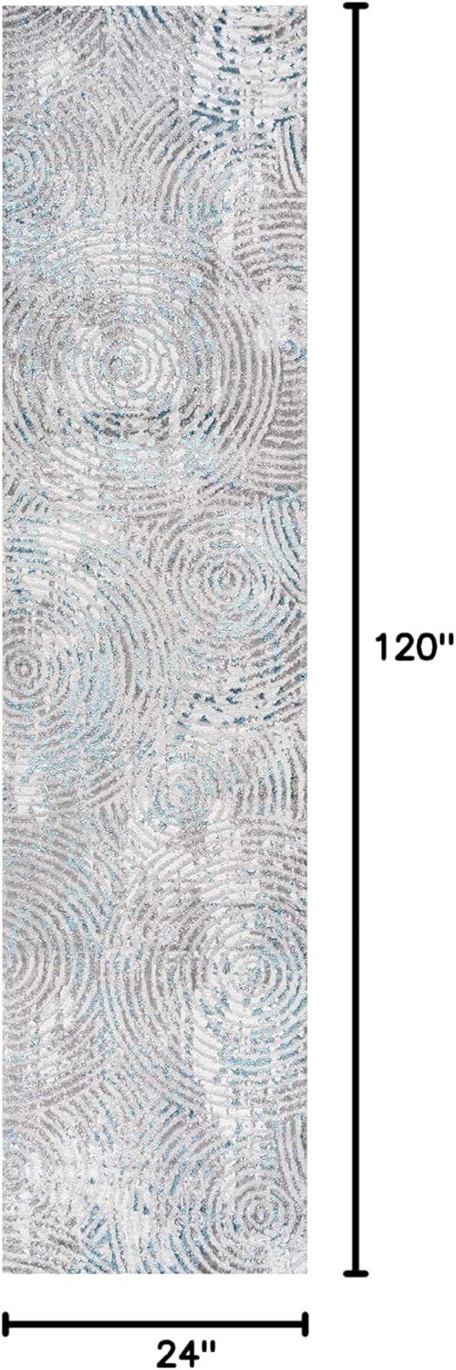 image:imageJONATHAN Y Timeworn Abstract GrayTurquoise Indoor Area Rug 3X5 ft Modern for Living Room Bedroom Kitchen Office EasyCleaning High Traffic PetFriendly NonShedding SOR205A32 x 10 Runner