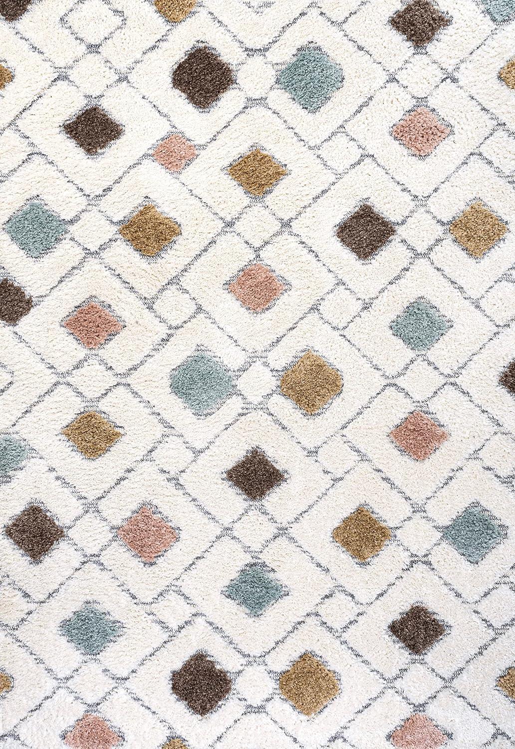 image:imageJONATHAN Y Trellis HighLow MultiCream Indoor Area Rug 3X5 ft Astrid Retro for Living Room Bedroom Kitchen Office EasyCleaning High Traffic PetFriendly NonShedding SNT103A3MultiCream