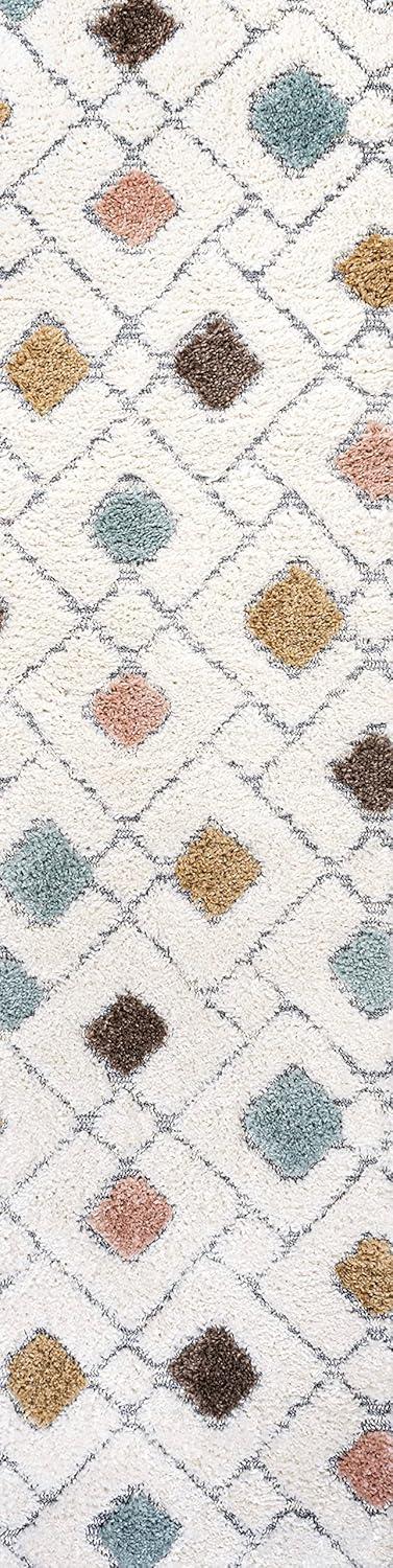 image:imageJONATHAN Y Trellis HighLow MultiCream Indoor Area Rug 3X5 ft Astrid Retro for Living Room Bedroom Kitchen Office EasyCleaning High Traffic PetFriendly NonShedding SNT103A3MultiCream