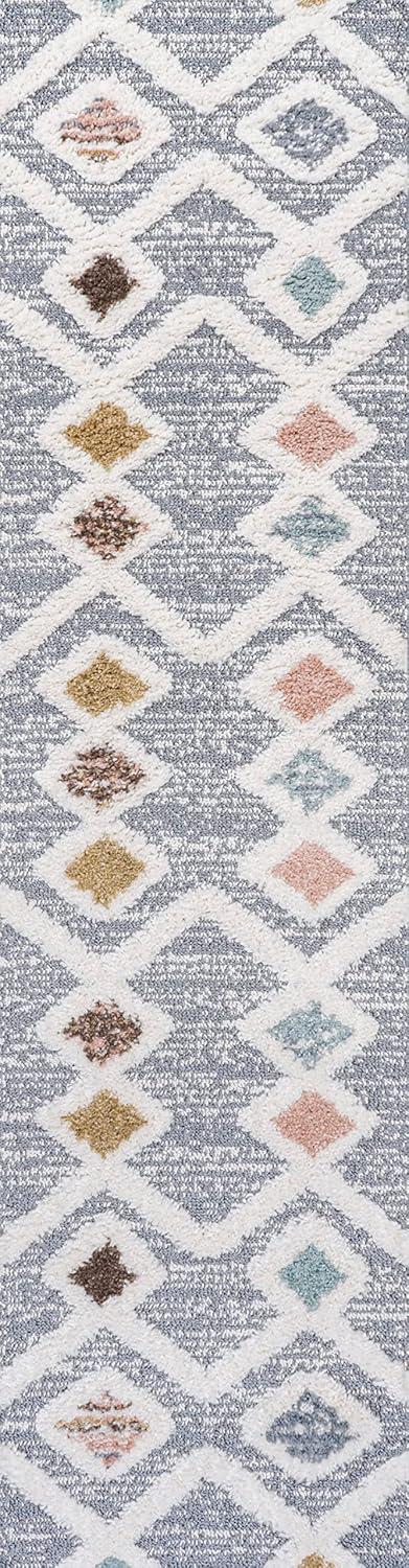 image:imageJONATHAN Y Trellis HighLow MultiGray Indoor Area Rug 3X5 ft Monique for Living Room Bedroom Kitchen Office EasyCleaning High Traffic PetFriendly NonShedding SNT104A322 x 8 Runner