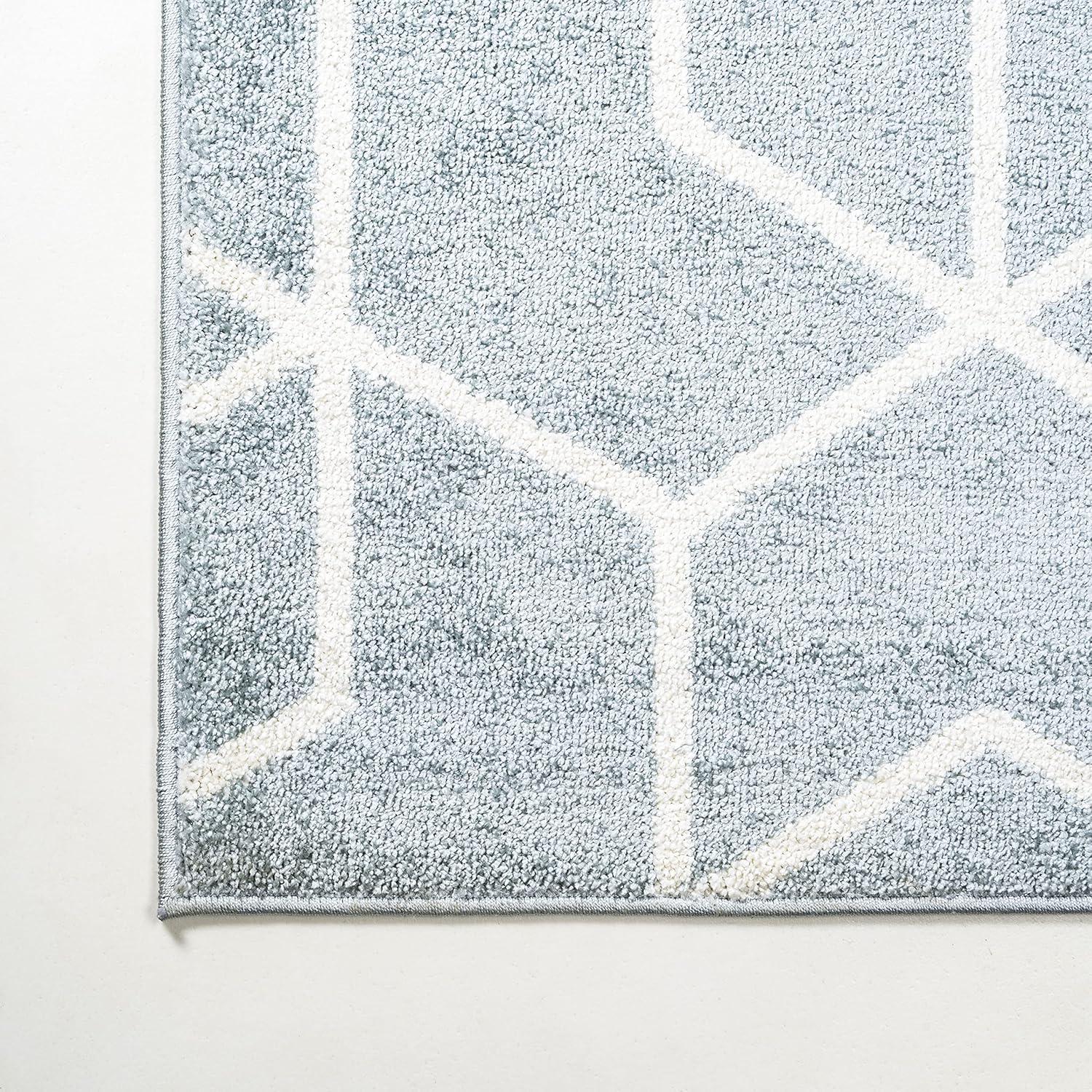 image:imageJONATHAN Y Tumbling Blocks Light BlueWhite Indoor Area Rug 3x5 ModernContemporaryGeometricCasual EasyCleaning for Living RoomBedroomKitchenPet FriendlyNonShedding SEU101C3Light BlueWhite