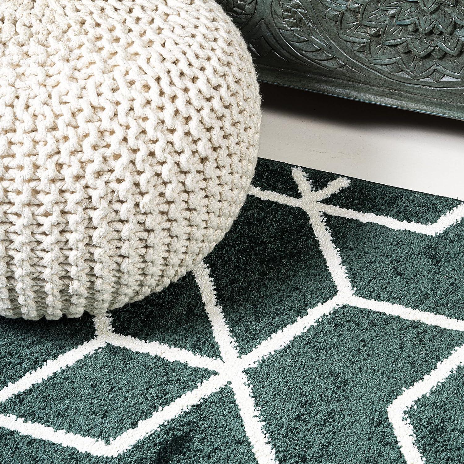 image:imageJONATHAN Y Tumbling Blocks Light BlueWhite Indoor Area Rug 3x5 ModernContemporaryGeometricCasual EasyCleaning for Living RoomBedroomKitchenPet FriendlyNonShedding SEU101C3GreenWhite