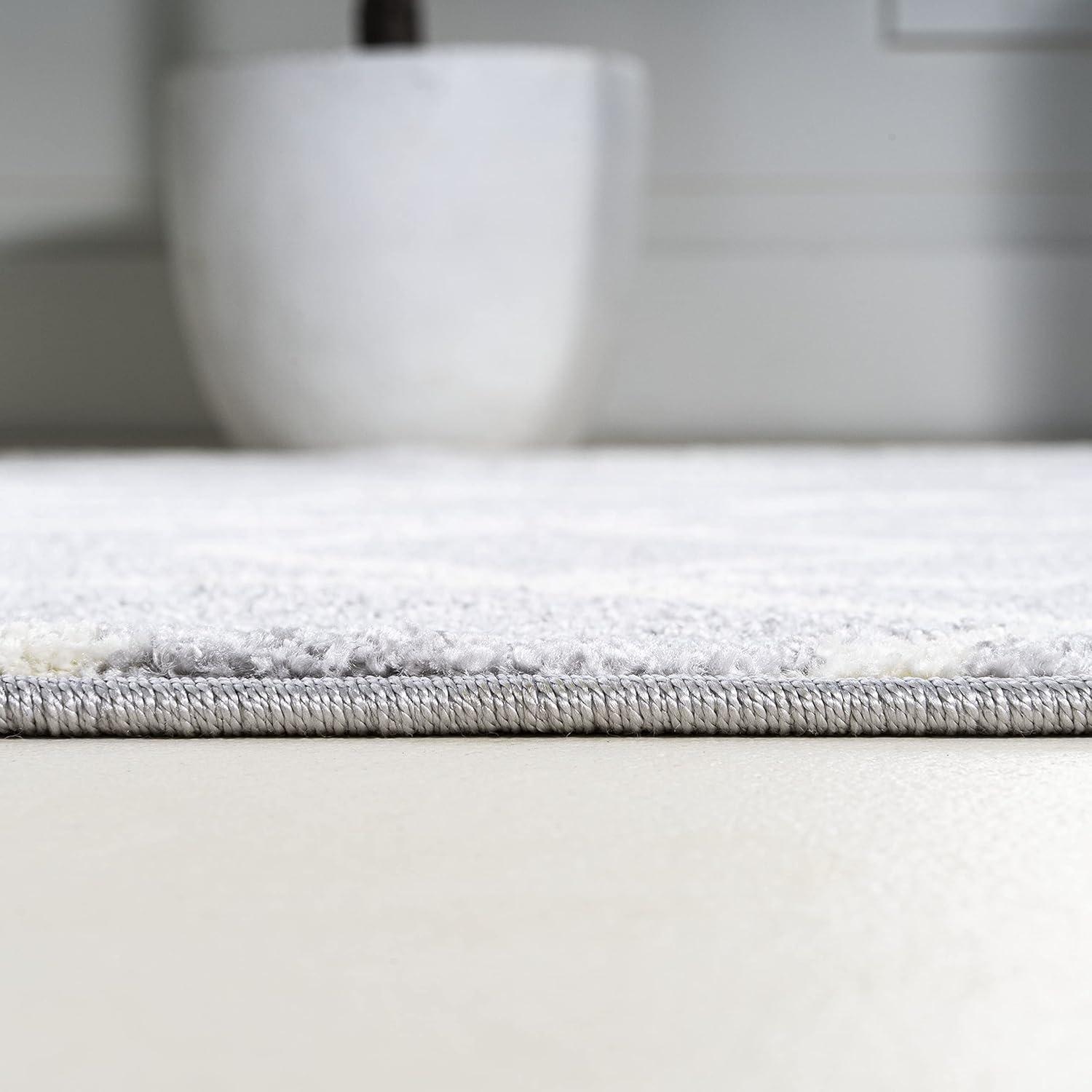 image:imageJONATHAN Y Tumbling Blocks Light BlueWhite Indoor Area Rug 3x5 ModernContemporaryGeometricCasual EasyCleaning for Living RoomBedroomKitchenPet FriendlyNonShedding SEU101C3Light GrayWhite