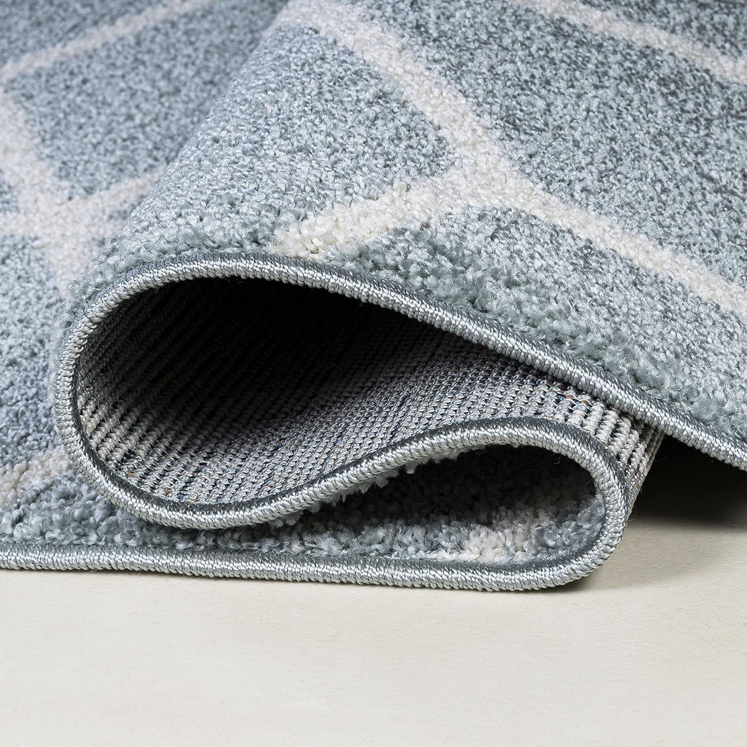 image:imageJONATHAN Y Tumbling Blocks Light BlueWhite Indoor Area Rug 3x5 ModernContemporaryGeometricCasual EasyCleaning for Living RoomBedroomKitchenPet FriendlyNonShedding SEU101C3Light BlueWhite