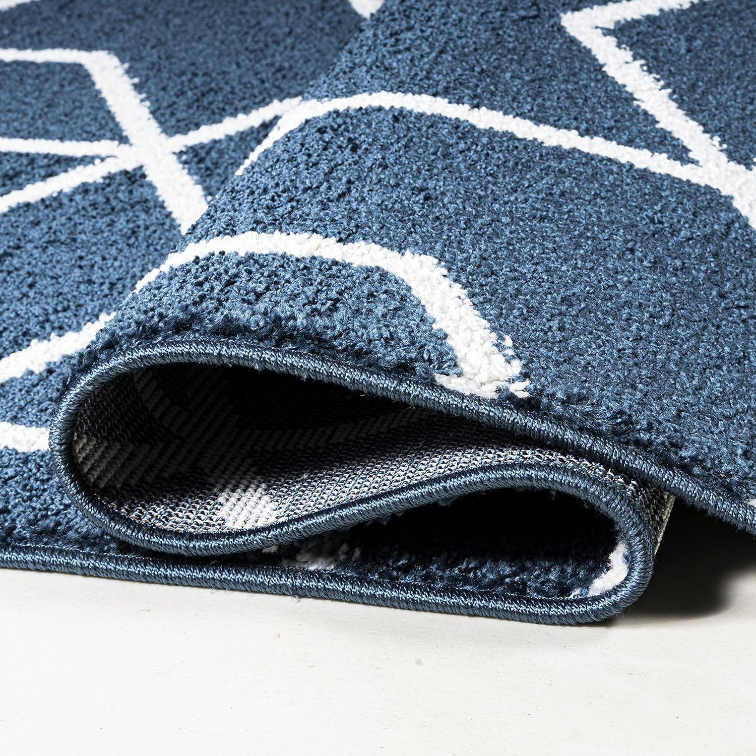 image:imageJONATHAN Y Tumbling Blocks Light BlueWhite Indoor Area Rug 3x5 ModernContemporaryGeometricCasual EasyCleaning for Living RoomBedroomKitchenPet FriendlyNonShedding SEU101C3NavyWhite