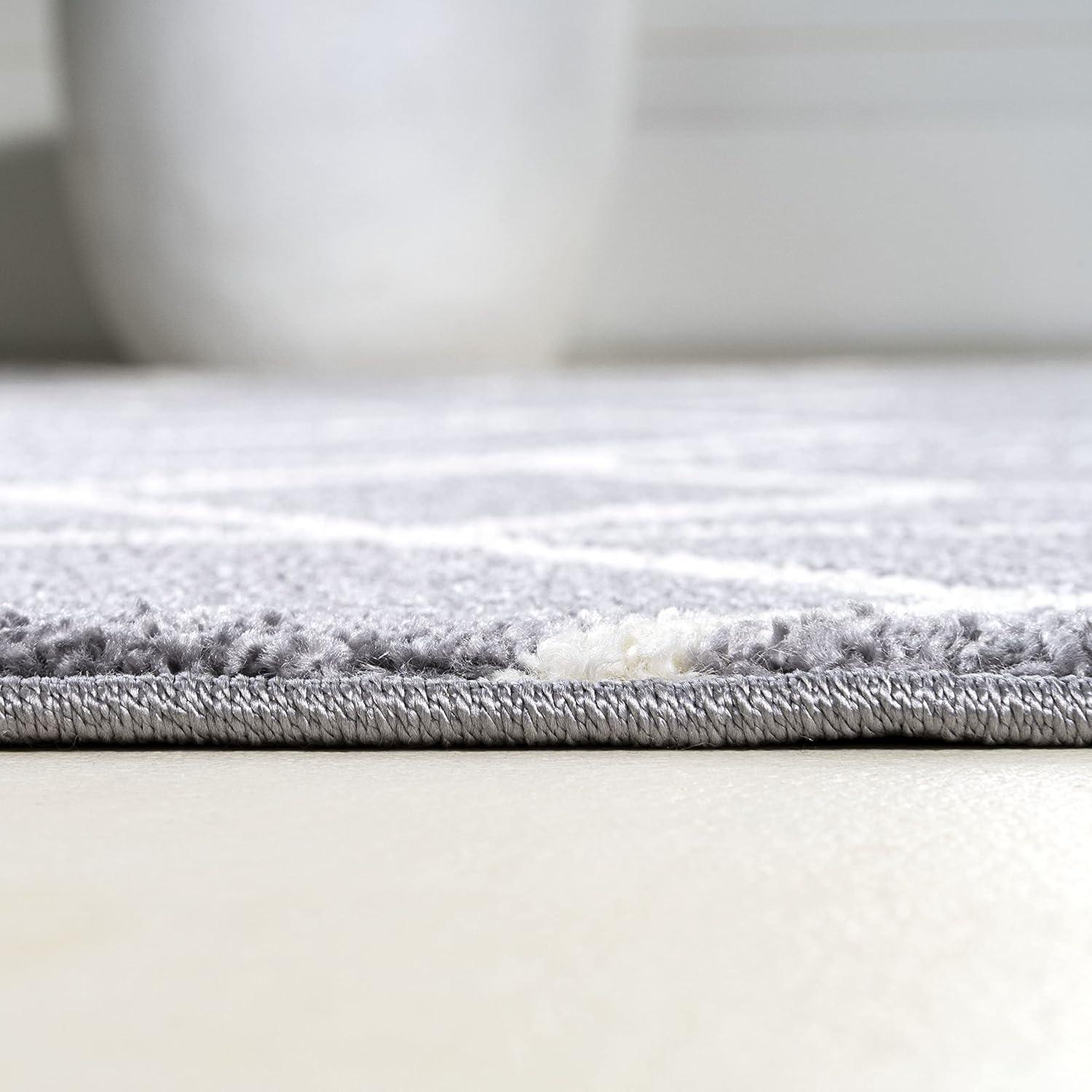 image:imageJONATHAN Y Tumbling Blocks Light BlueWhite Indoor Area Rug 3x5 ModernContemporaryGeometricCasual EasyCleaning for Living RoomBedroomKitchenPet FriendlyNonShedding SEU101C3GrayWhite
