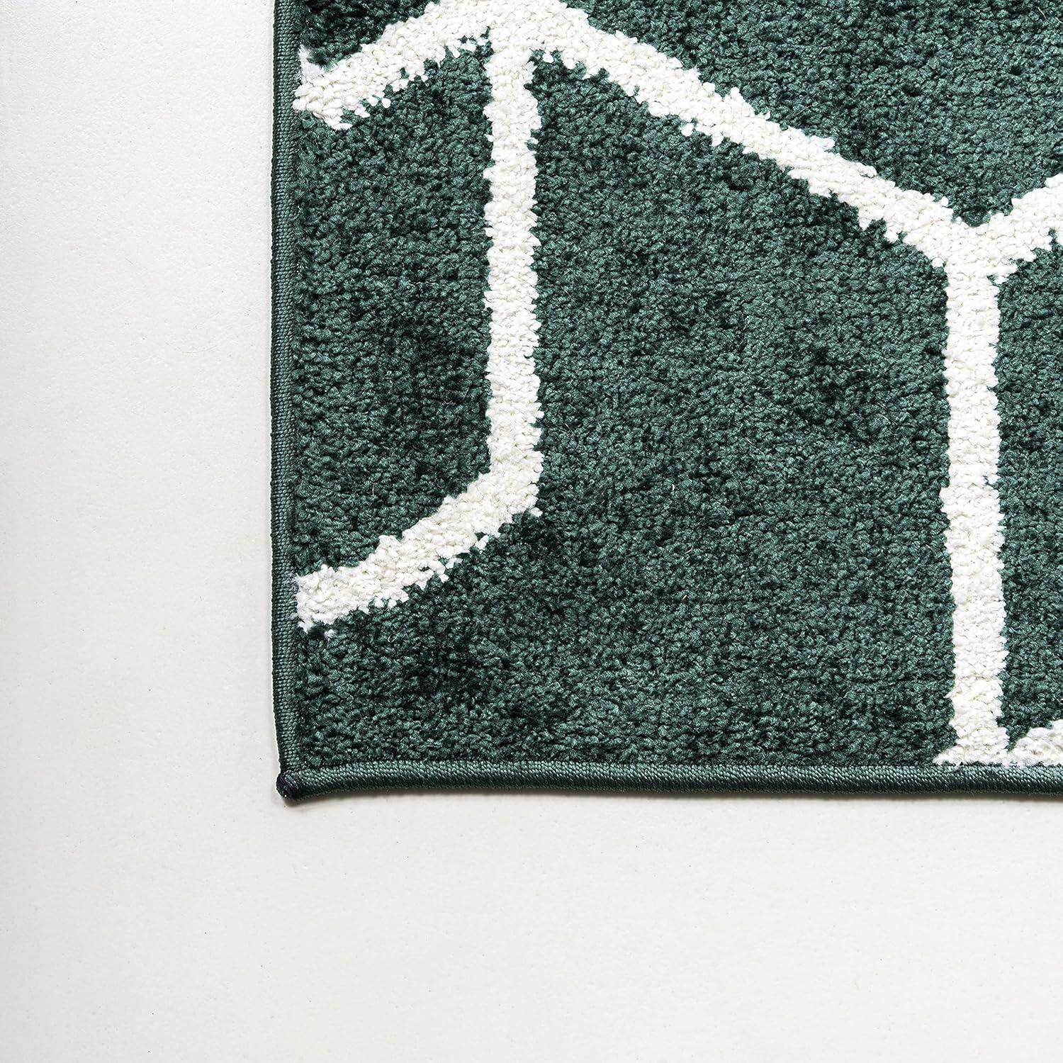 image:imageJONATHAN Y Tumbling Blocks Light BlueWhite Indoor Area Rug 3x5 ModernContemporaryGeometricCasual EasyCleaning for Living RoomBedroomKitchenPet FriendlyNonShedding SEU101C3GreenWhite