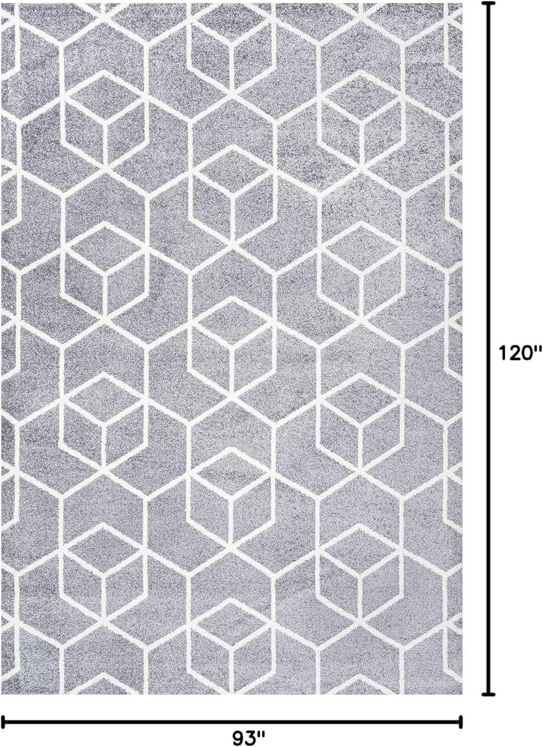 image:imageJONATHAN Y Tumbling Blocks Light BlueWhite Indoor Area Rug 3x5 ModernContemporaryGeometricCasual EasyCleaning for Living RoomBedroomKitchenPet FriendlyNonShedding SEU101C3GrayWhite
