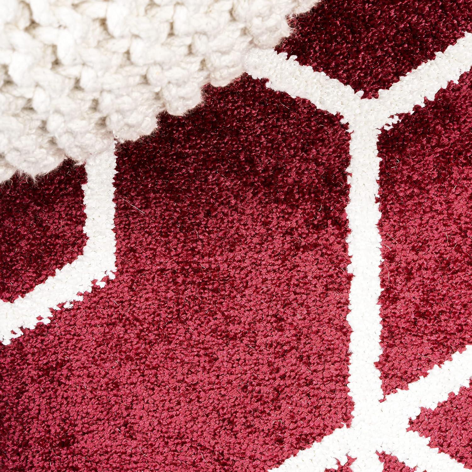 image:imageJONATHAN Y Tumbling Blocks Light BlueWhite Indoor Area Rug 3x5 ModernContemporaryGeometricCasual EasyCleaning for Living RoomBedroomKitchenPet FriendlyNonShedding SEU101C3RedWhite