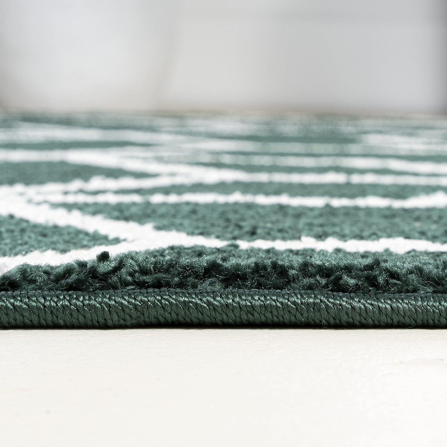 image:imageJONATHAN Y Tumbling Blocks Light BlueWhite Indoor Area Rug 3x5 ModernContemporaryGeometricCasual EasyCleaning for Living RoomBedroomKitchenPet FriendlyNonShedding SEU101C3GreenWhite