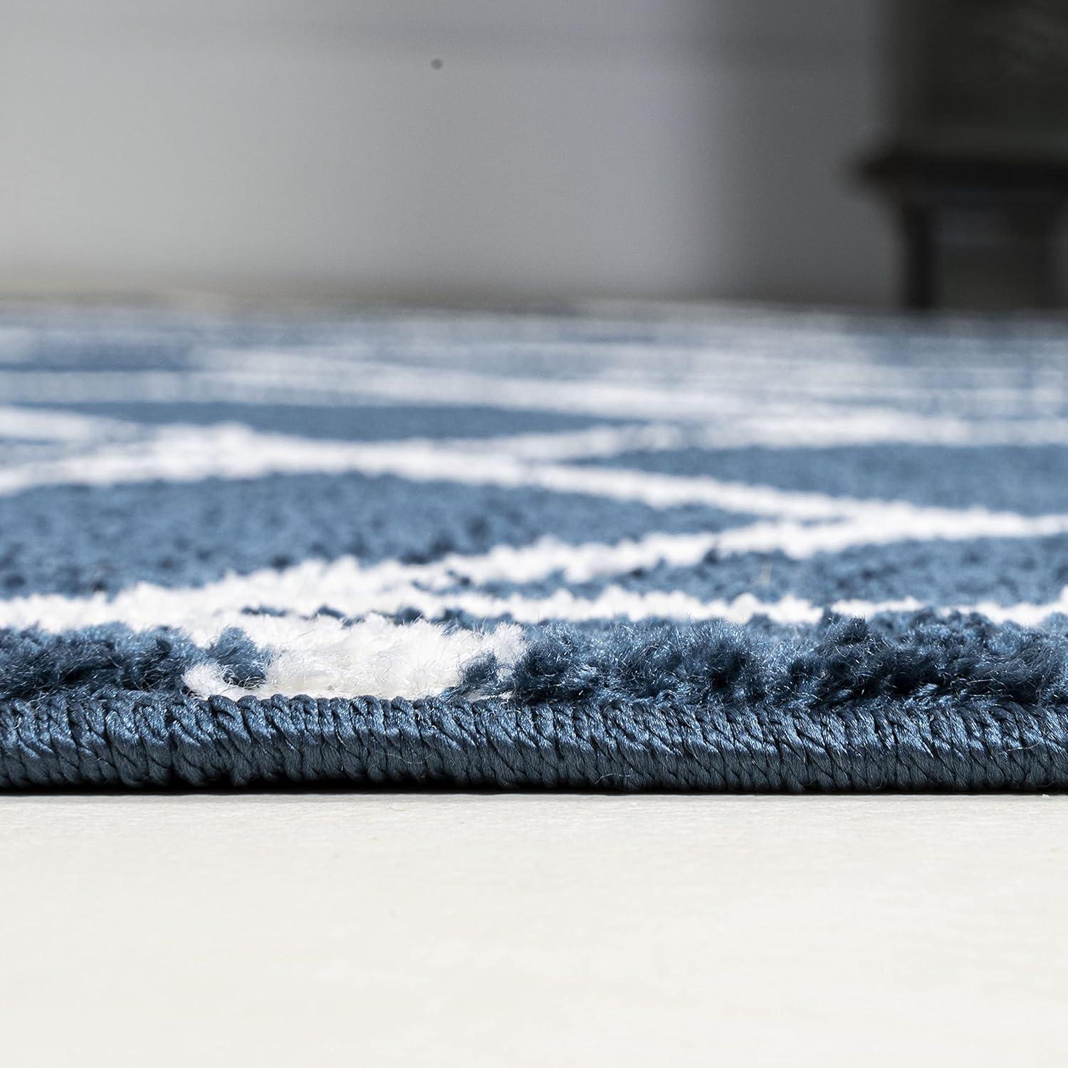 image:imageJONATHAN Y Tumbling Blocks Light BlueWhite Indoor Area Rug 3x5 ModernContemporaryGeometricCasual EasyCleaning for Living RoomBedroomKitchenPet FriendlyNonShedding SEU101C3NavyWhite