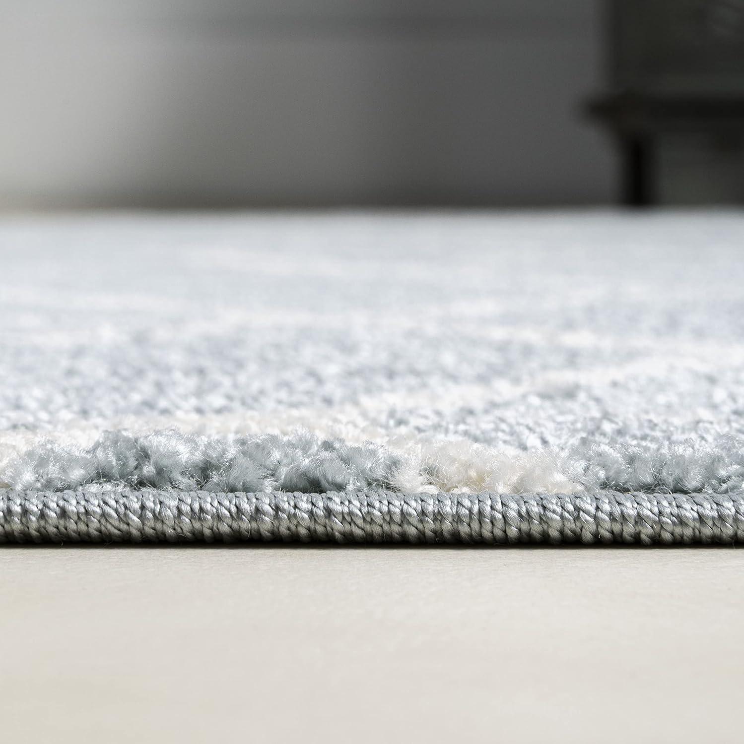 image:imageJONATHAN Y Tumbling Blocks Light BlueWhite Indoor Area Rug 3x5 ModernContemporaryGeometricCasual EasyCleaning for Living RoomBedroomKitchenPet FriendlyNonShedding SEU101C3Light BlueWhite