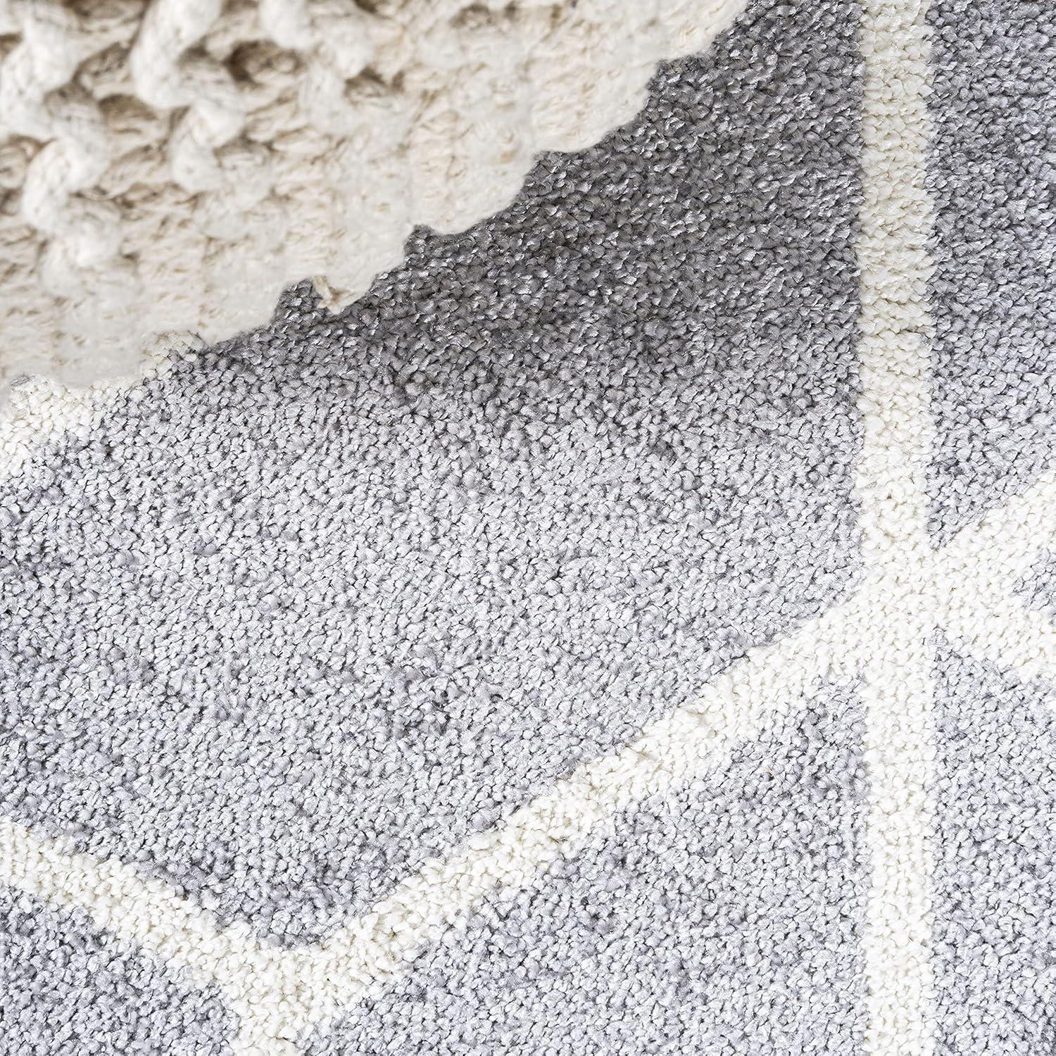 image:imageJONATHAN Y Tumbling Blocks Light BlueWhite Indoor Area Rug 3x5 ModernContemporaryGeometricCasual EasyCleaning for Living RoomBedroomKitchenPet FriendlyNonShedding SEU101C3Light GrayWhite