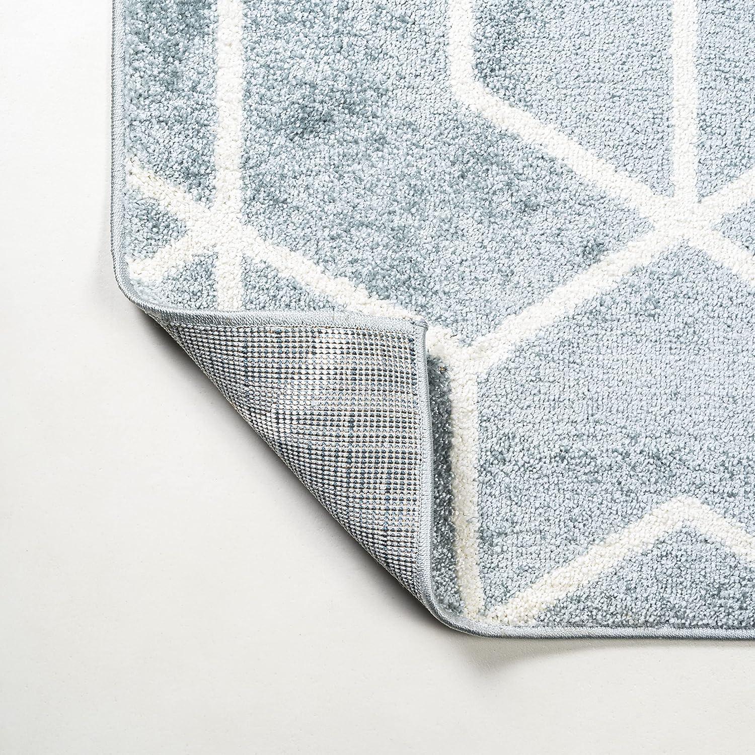 image:imageJONATHAN Y Tumbling Blocks Light BlueWhite Indoor Area Rug 3x5 ModernContemporaryGeometricCasual EasyCleaning for Living RoomBedroomKitchenPet FriendlyNonShedding SEU101C3Light BlueWhite