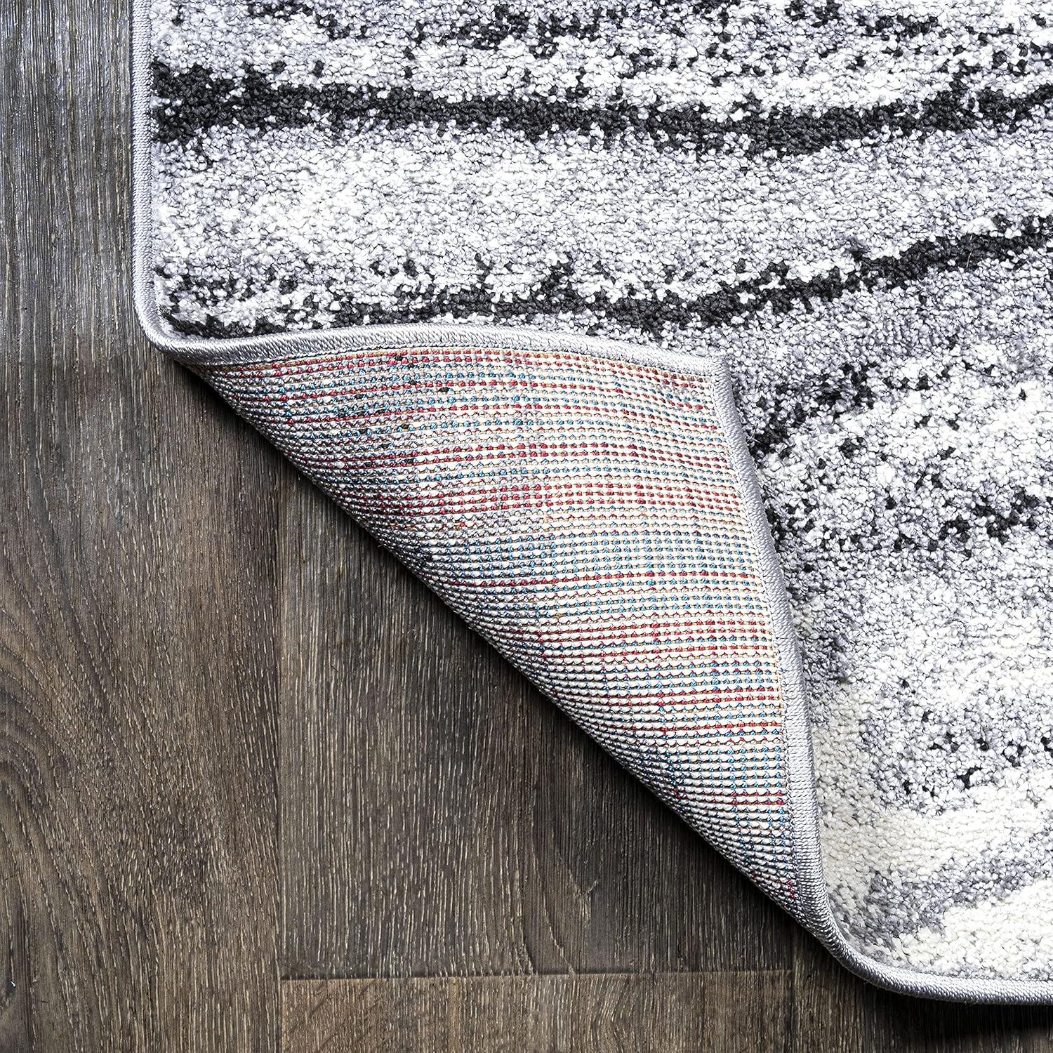 image:imageJONATHAN Y Viscon Abstract Marble Light GrayBlack Indoor Area Rug 3x5 ModernContemporaryGeometricCasual EasyCleaning for Living RoomBedroomKitchenPet FriendlyNonShedding SEU207A32 x 8 Runner