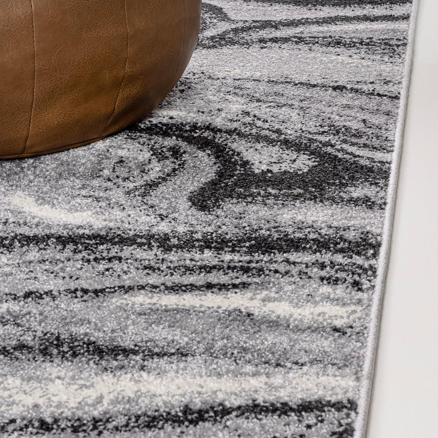 image:imageJONATHAN Y Viscon Abstract Marble Light GrayBlack Indoor Area Rug 3x5 ModernContemporaryGeometricCasual EasyCleaning for Living RoomBedroomKitchenPet FriendlyNonShedding SEU207A33 x 5 Rectangular