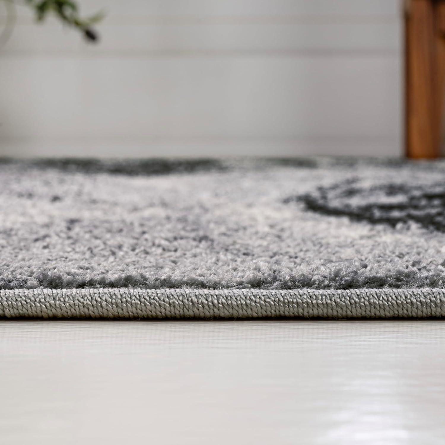 image:imageJONATHAN Y Viscon Abstract Marble Light GrayBlack Indoor Area Rug 3x5 ModernContemporaryGeometricCasual EasyCleaning for Living RoomBedroomKitchenPet FriendlyNonShedding SEU207A378 x 10 Rectangular