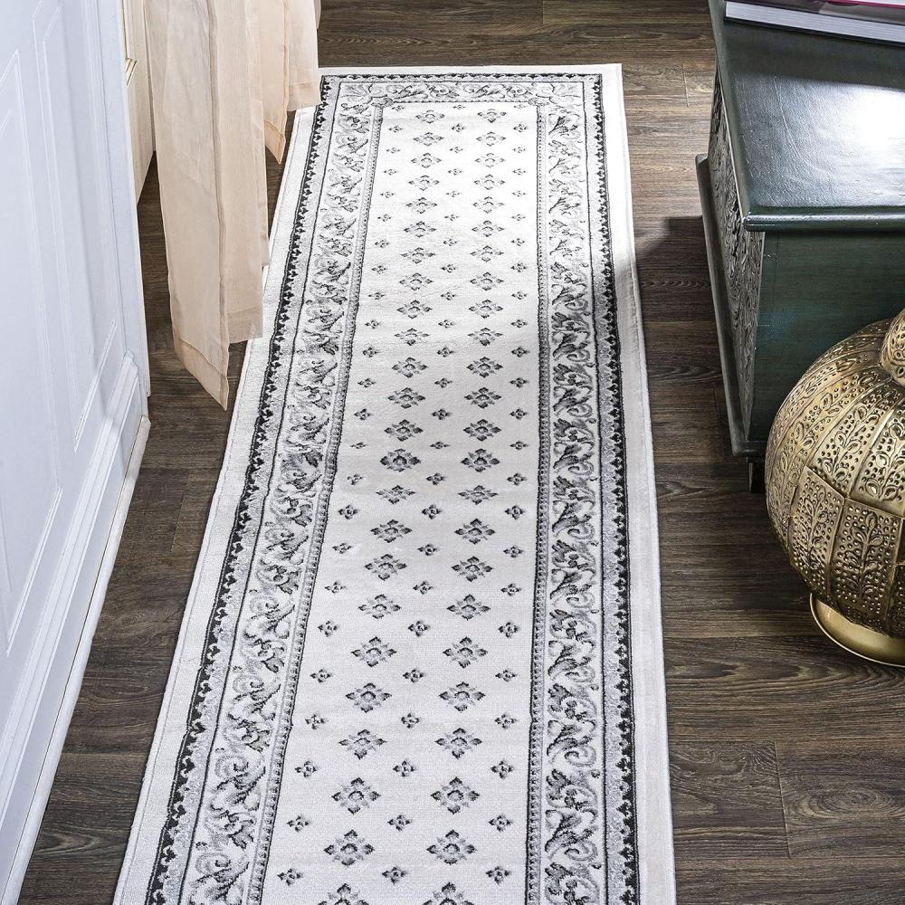 image:imageJONATHAN Y Acanthus French Border BlueNavy Indoor Area Rug 3x5 Vintage Bohemian EasyCleaning for Living Room Bedroom Kitchen Pet Friendly NonShedding MDP504E3CreamLight Gray