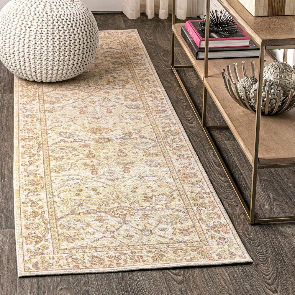 image:imageJONATHAN Y Alba Modern Faded Peshawar GrayIvory Indoor Area Rug 3x5 Transitional Traditional EasyCleaning for Living Room Bedroom Kitchen Pet Friendly NonShedding MDP304B3Ivory