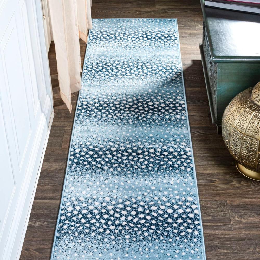 image:imageJONATHAN Y Antelope Modern GrayCream Indoor Area Rug 3x5 Animal Prints Casual EasyCleaning for Living Room Bedroom Kitchen Pet Friendly NonShedding SAF100C3BlueCream