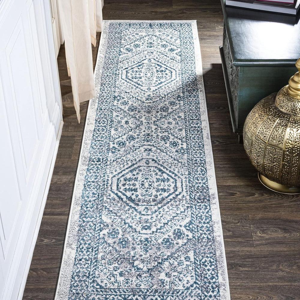 image:imageJONATHAN Y Boho Cottage Medallion RedIvory Indoor Area Rug 3x5 Bohemian Vintage EasyCleaning for Living Room Bedroom Kitchen Pet Friendly NonShedding MDP501A3BlueWhite