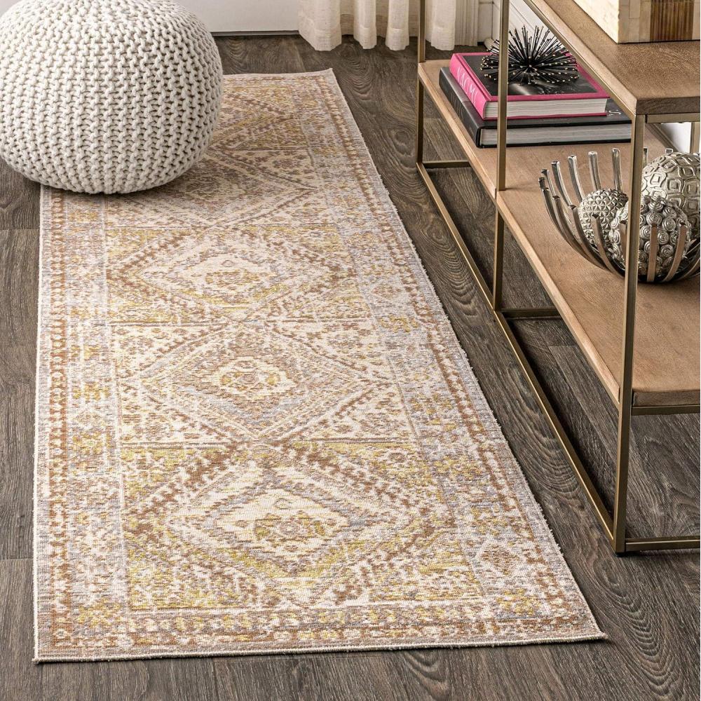 image:imageJONATHAN Y Darija Ornate Geometric Medallion Blue Indoor Area Rug 3x5 Transitional Traditional EasyCleaning for Living Room Bedroom Kitchen Pet Friendly NonShedding MDP308C3Grey