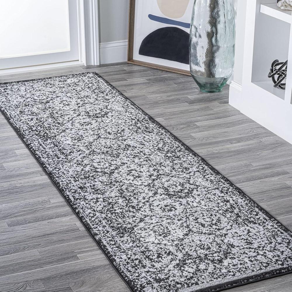image:imageJONATHAN Y Modern Boho Vintage Trellis BlueMulti Indoor Area Rug 3x5 Bohemian Traditional EasyCleaning for Living Room Bedroom Kitchen Pet Friendly NonShedding MDP205A3BlackIvory
