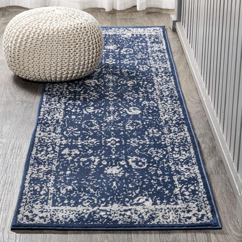 image:imageJONATHAN Y Soleiman Modern Navy Indoor Area Rug 3x5 Vintage Transitional EasyCleaning for Living Room Bedroom Kitchen Pet Friendly NonShedding MDP404A323 x 10 Runner