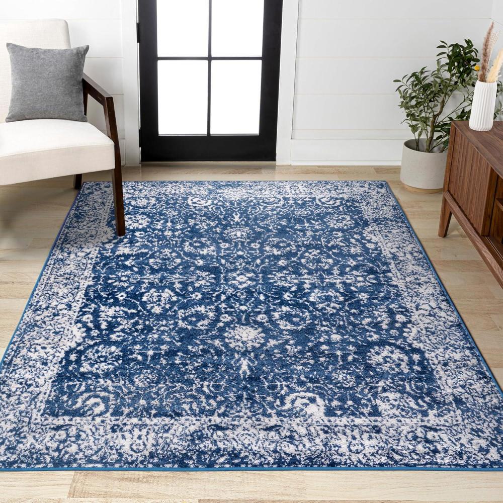 image:imageJONATHAN Y Soleiman Modern Navy Indoor Area Rug 3x5 Vintage Transitional EasyCleaning for Living Room Bedroom Kitchen Pet Friendly NonShedding MDP404A352 x 75 Rectangular
