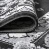 JONATHAN Y Acanthus French Border Blue/Navy Indoor Area Rug, 3×5, Vintage, Bohemian, Easy-Cleaning for Living Room, Bedroom, Kitchen, Pet Friendly, Non-Shedding (MDP504E-3)(Black/Gray)