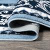 JONATHAN Y Acanthus French Border Blue/Navy Indoor Area Rug, 3×5, Vintage, Bohemian, Easy-Cleaning for Living Room, Bedroom, Kitchen, Pet Friendly, Non-Shedding (MDP504E-3)(Blue/Navy)