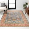 JONATHAN Y Alba Modern Faded Peshawar Gray/Ivory Indoor Area Rug, 3×5, Transitional, Traditional, Easy-Cleaning for Living Room, Bedroom, Kitchen, Pet Friendly, Non-Shedding (MDP304B-3)(Purple)