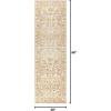 JONATHAN Y Alba Modern Faded Peshawar Gray/Ivory Indoor Area Rug, 3×5, Transitional, Traditional, Easy-Cleaning for Living Room, Bedroom, Kitchen, Pet Friendly, Non-Shedding (MDP304B-3)(Ivory)