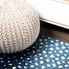 JONATHAN Y Antelope Modern Gray/Cream Indoor Area Rug, 3×5, Animal Prints, Casual, Easy-Cleaning for Living Room, Bedroom, Kitchen, Pet Friendly, Non-Shedding (SAF100C-3)(Blue/Cream)