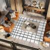 JONATHAN Y Arenal Geometric Grid Shag White/Gray Indoor Area Rug, 3×5, Bohemian, Contemporary, Easy-Cleaning for Living Room, Bedroom, Kitchen, Pet Friendly, Non-Shedding (MOH409A-3)(4′ x 6′ (Rectangular))