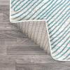 JONATHAN Y Arlo Woodgrain Geometric Ivory/Blue Indoor Area Rug, 3×5, Modern, Contemporary, Easy-Cleaning for Living Room, Bedroom, Kitchen, Pet Friendly, Non-Shedding (LUX104A-3)(2′ x 8′ (Runner))