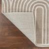JONATHAN Y Art Deco Striped Arches Indoor Area Rug 3X5 Blue/White, Ariana MidCentury High-Low Two-Tone for Living Room, Bedroom, Kitchen, Easy-Cleaning, Pet-Friendly, Non-Shedding SND100C-3(Beige/Cream)