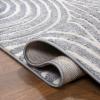 JONATHAN Y Art Deco Striped Arches Indoor Area Rug 3X5 Blue/White, Ariana MidCentury High-Low Two-Tone for Living Room, Bedroom, Kitchen, Easy-Cleaning, Pet-Friendly, Non-Shedding SND100C-3(Blue/White)