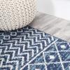 JONATHAN Y Arta Vintage Geometric Multi/Cream Indoor Area Rug, 3×5, Moroccan, Farmhouse, Easy-Cleaning for Living Room, Bedroom, Kitchen, Pet Friendly, Non-Shedding (MOH106C-3)(Navy/Cream)