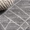 JONATHAN Y Asilah Diamond Gray Indoor Area Rug, 3×5, Moroccan Modern, Bohemian, Casual, Easy-Cleaning for Living Room, Bedroom, Kitchen, Pet Friendly, Non-Shedding (MOH300B-3)(Grey)