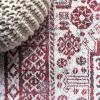 JONATHAN Y Boho Cottage Medallion Red/Ivory Indoor Area Rug, 3×5, Bohemian, Vintage, Easy-Cleaning for Living Room, Bedroom, Kitchen, Pet Friendly, Non-Shedding (MDP501A-3)(Red/Ivory)