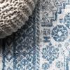 JONATHAN Y Boho Cottage Medallion Red/Ivory Indoor Area Rug, 3×5, Bohemian, Vintage, Easy-Cleaning for Living Room, Bedroom, Kitchen, Pet Friendly, Non-Shedding (MDP501A-3)(Blue/White)