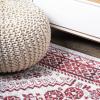 JONATHAN Y Boho Cottage Medallion Red/Ivory Indoor Area Rug, 3×5, Bohemian, Vintage, Easy-Cleaning for Living Room, Bedroom, Kitchen, Pet Friendly, Non-Shedding (MDP501A-3)(Red/Ivory)