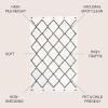 JONATHAN Y Cami Diamond Shag White/Gray Indoor Area Rug, 3×5, Moroccan, Bohemian, Contemporary, Easy-Cleaning for Living Room, Bedroom, Kitchen, Pet Friendly, Non-Shedding (MOH410A-3)(4′ x 6′ (Rectangular))